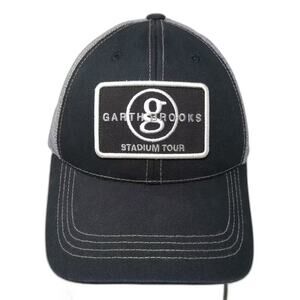 Garth Brooks Stadium Tour Trucker Hat Black Gray Snapback OS Embroidered Hat